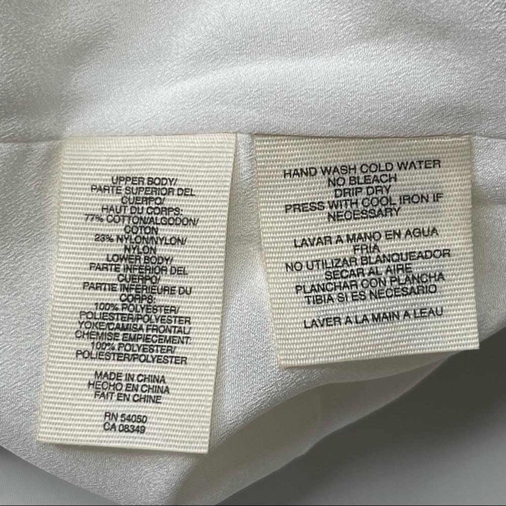Rachel Roy Dress White Sheer Zipper Rosette, Size 6 - Picture 12 of 14